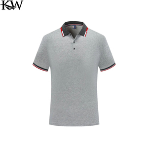 เสื้อโปโลแขนสั้นคอปกสีทึบสำหรับผู้ชาย, เสื้อโปโลกลางแจ้งลำลองใส่ทุกวันมีกระดุม13สีฤดูร้อน - Product Image 5