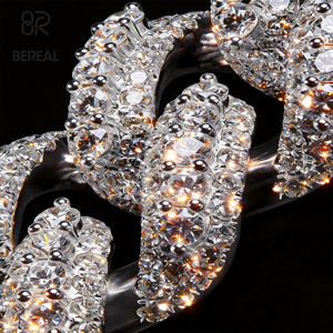 สร้อยคอคิวบาลิงค์ประดับเพชรโมอิสซาไนต์แบบ Iced Out VVS สไตล์ฮิปฮอปสั่งทำพิเศษ ชุบทอง 18K เงินแท้ 925 สร้อยคิวบาลิงค์สำหรับผู้ชาย - Product Image 2