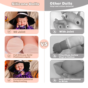 Babeside Nancy 16 "réaliste Silicone Halloween bébé bébé fille habiller <span class=keywords><strong>la</strong></span> <span class=keywords><strong>nuit</strong></span> réaliste Reborn bébé poupée avec fonction <span class=keywords><strong>pipi</strong></span> - Product Image 5