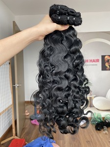 Extensiones de cabello humano virgen 100%, estilo rizo italiano, ondas naturales, ondas profundas sueltas, pelucas con Clip en todos los colores - Product Image 4