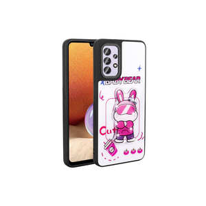 Coque de protection premium en silicone blanc pour Samsung Galaxy A32 4G, avec motif lumineux en relief, compatible avec les modèles 8i, A53, A24, A21s - Product Image 1