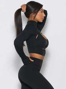 Conjunto de yoga elegante para mujer de primera calidad, conjunto de dos piezas, Sujetador deportivo y pantalones de yoga, ropa de gimnasio transpirable - Product Image 2