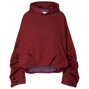 เสื้อมีฮู้ดสไตล์บ็อกซี่สำหรับผู้หญิงพิมพ์ลายโลโก้ด้านหน้าสำหรับฤดูหนาวเสื้อผ้าแฟชั่นโอเวอร์ไซส์ผ้าคอตตอนขนาดใหญ่พิมพ์ลายตามสั่ง - Product Image 1