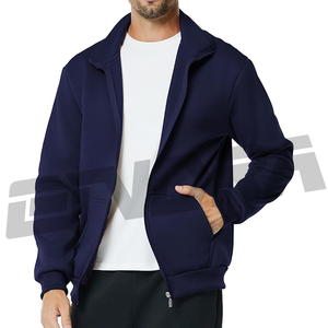 Sweat-shirt à fermeture éclair complète en molleton pour hommes design décontracté vêtements d'extérieur doux et chauds, parfaits pour un usage quotidien, style de rue, gym, voyage automne-hiver - Product Image 1