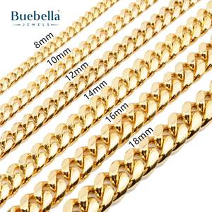 Hot Sale 925 <b>Silver</b> 14K Gold-Plated 16mm Miami <b>Cuban</b> <b>Chain</b> Premium Moissanite Necklaces for Men - Product Image 4