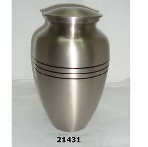Pewter Urns โลหะแข็งทองเหลืองเผาศพโศพโลงผู้ใหญ่สําหรับเถ้ามนุษย์ถุงกํามะหยี่ฟรี - Product Image 1