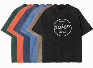 Bella Canvas Unisex ácido lavado camisetas DTG impresión precio al por mayor camiseta para hombres mujeres serigrafía camisetas de gran tamaño - Product Image 6