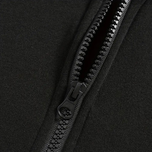 Wholesale <b>Mens</b> & Womens Half-Zip Hooded Sweatshirt Black/<b>Pink</b> Accents Contrast Lining Adjustable Drawstring Hood Kangaroo Pocket - Product Image 4