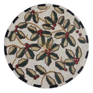 Beaded <b>Placemats</b> Festival Table Decor Round Handcrafted Cotton Mat Bulk Exporter Factory Wholesale Wedding Dining Accessories - Product Image 4