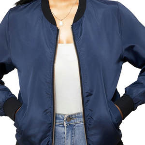 Nouveau élégant poches latérales Bomber veste coupe-vent chaud pour l'hiver respirant manches longues décontracté Fit Bomber veste pour les femmes - Product Image 4