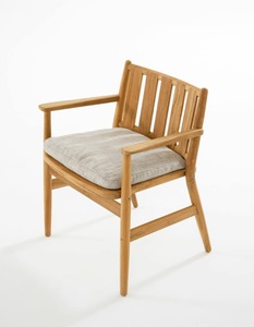 Silla de comedor al aire libre Silla de teca natural Caoba Suar Habitación de madera Minimalista Simple Moderno 081047 - Product Image 1