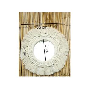 Miroir mural en macramé de conception colorée standard nouveaux looks finition naturelle décoration de noël décor à la maison arrivées fraîches - Product Image 4