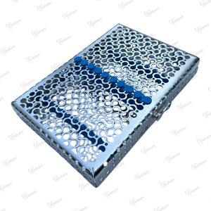 Cao Cấp Bền 10-Mảnh Laser Cắt Cụ Khay Cassette Cao Cấp Holloware Nha Khoa Thiết Lập Dụng Cụ Phẫu Thuật Lưới Khử Trùng - Product Image 4