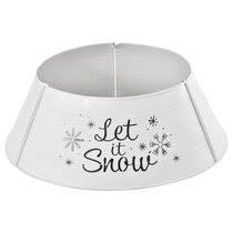 Nouvel an fête de noël 2024 collier d'arbre rouge en métal martelé arbre de noël Base collier arbre Base couverture assemblage pour la maison - Product Image 3