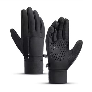 Guantes de Esquí Salva de Cuero, Impermeables, Resistentes al Viento, con % Nylon, Pantalla Táctil, Cierre de Correa, para Deportes de Invierno al Aire Libre - Product Image 1