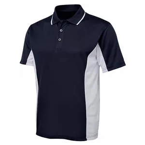 Twee Tone Contrast Kleur Katoen Sportkleding Polo Shirt Mannen Side Panel Polo Shirt Sport Mesh Side Panel Polo Shirt