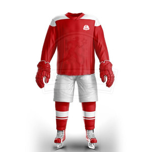 Ensembles d'uniformes de hockey sur glace réversibles unisexes en polyester 2024, design personnalisé, qualité professionnelle, séchage rapide, respirant, SPORTS - Product Image 1