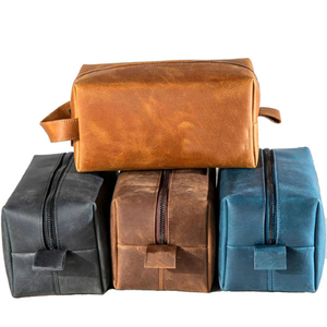 กระเป๋าหนังใส่ของสำหรับธุรกิจของผู้ชายกระเป๋าจัดเก็บอุปกรณ์ในห้องน้ำกระเป๋าเครื่องสำอางเดินทางสำหรับผู้หญิงกระเป๋าใส่ของแบบแขวนกันน้ำ - Product Image 6