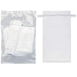 Food pharmaceutical sampling bags, white room double pouch, clear, standard sample closure, essential <b>lab</b> supply_EPL-5515S - Product Image 1