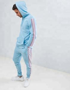 Chaqueta de rayas de manga larga con cremallera de calidad superior a la moda, pantalones a rayas laterales, chándal deportivo con logotipo personalizado para hombre, tejido impermeable - Product Image 2