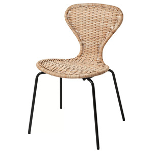Asta <b>Dining</b> <b>Chair</b> Modern Frame with Iron Leg <b>Chair</b> and Aluminum Frame and <b>Rattan</b> for Indoor and Outdoor Use - Product Image 4