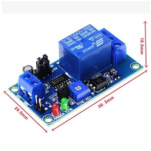 12v遅延リレースイッチターンオンオフスイッチモジュール、タイムタイマータイミング調整可能なポテンショメータLEDインジケータディスプレイ - Product Image 1