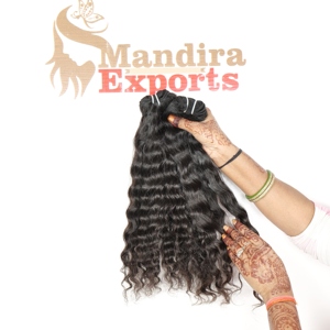 Extensiones de cabello humano natural Remy cutícula alineada ondulada suelta onda profunda 100% templo indio sin procesar - Product Image 3