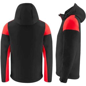 Veste légère et imperméable pour hommes avec doublure en polaire et capuche à col montant pour la randonnée, style extérieur réfléchissant - Product Image 2