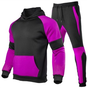 Ensembles décontractés d'hiver de haute qualité pour hommes, survêtement polaire à manches longues, coupe-vent, logo personnalisé, respirant, écologique, chaud - Product Image 1