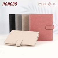Hongbo Meilleure vente Saffiano Epi cuir A5 planificateur hebdomadaire couverture de Journal personnalisé 6 bague en or classeur plus large produit de classement budgétaire