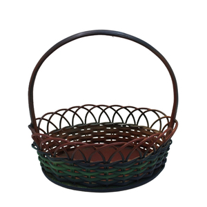 Juego de 2 cestas de almacenamiento para el hogar y la cocina, cesta con forma ovalada y mango multicolor de gran tamaño para vegetales - Product Image 3