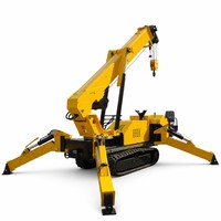 Mini-grue araignée à panneaux texturés avec ventouses à vide, outil de levage sur chenilles pour travaux de murs d'accentuation intérieurs
