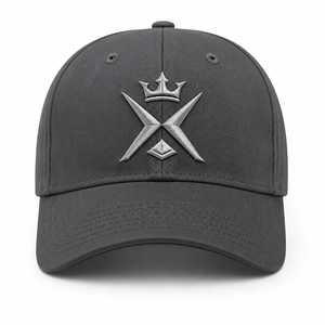 Gorra de Béisbol Personalizada de 6 Paneles, Estilo Urbano, Poliéster/Algodón, Corona Bordada en 3D con Logotipo X, Ajustable, Bordado Premium en la Parte Delantera - Product Image 1