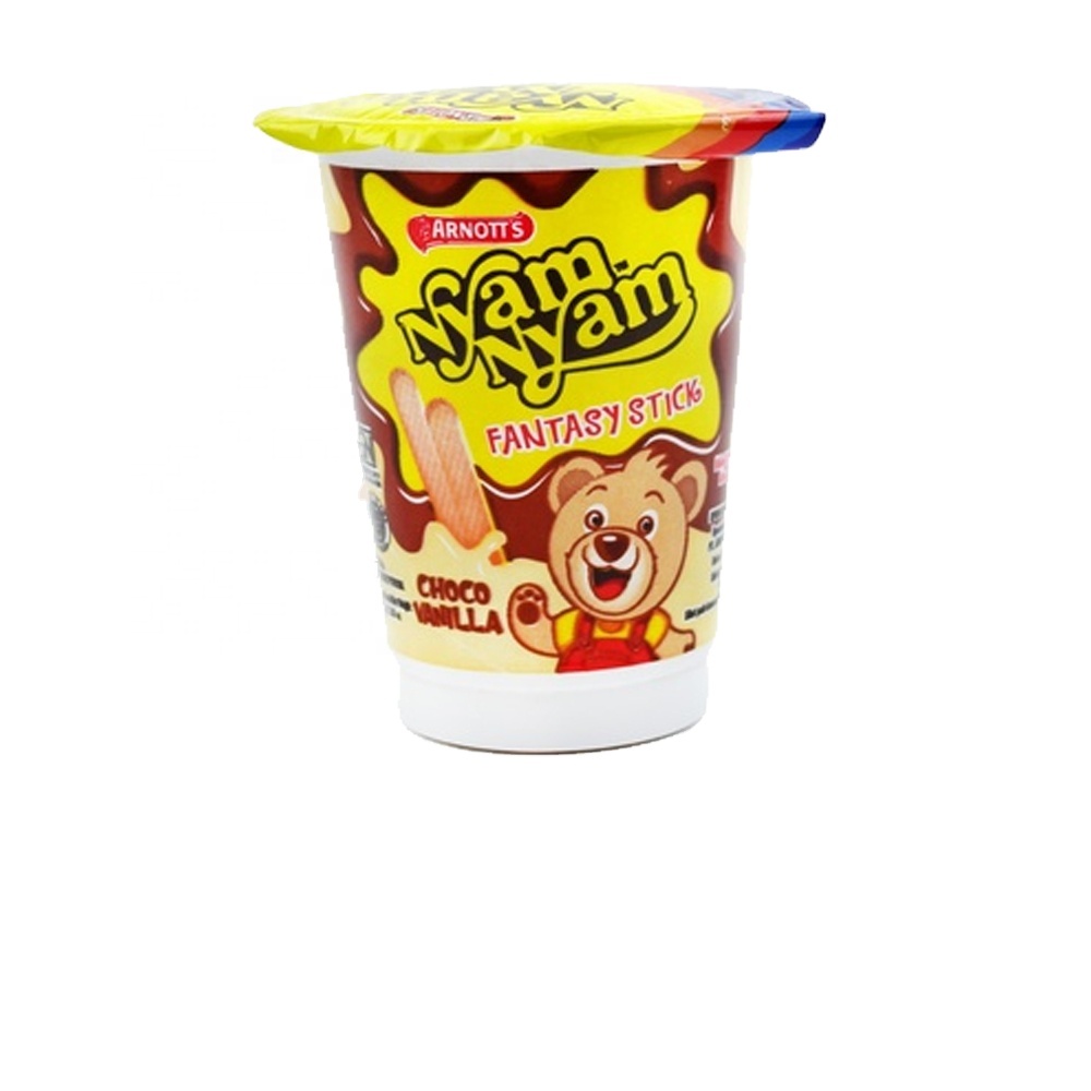 Фэнтези-палочка Nyam, 25 г, шоколадное печенье Choco со вкусом шоколада, детская любимая картонная упаковка из Индонезии