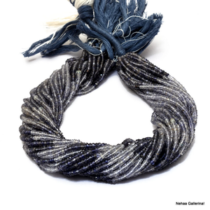 AAA + Multi Iolite Gemstone Rondelle 3mm-4mm Perles à facettes Iolite Naturelle Semi Précieuse Gemme Perles en vrac pour la fabrication de bijoux - Product Image 5