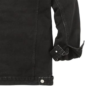 Dernier nouveau 100% coton de haute qualité noir couleur mode manteau homme Stretch capuche Denim veste doux coton été - Product Image 6