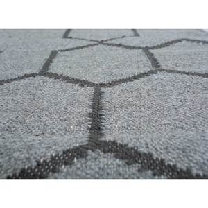พรมขนสัตว์ทอแบบเรียบสีเทาและสีดำ รุ่น Indusbar Dwrm-117 ลายเรขาคณิตและลวดลายนามธรรม รูปทรงสี่เหลี่ยมผืนผ้าและลายทาง สำหรับใช้ปูพื้นบ้าน - Product Image 3