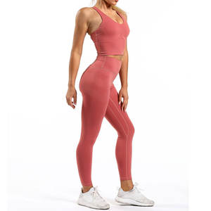 Conjunto de yoga para mujer Entrenamiento Fitness Gimnasio Desgaste Conjunto de yoga Ropa de gimnasio Conjunto de yoga para mujer en venta - Product Image 3