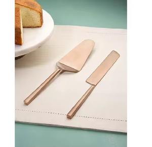 Ensemble de couteau et de serveur à gâteau en métal antique, de haute qualité, best-seller, pour hôtel - Product Image 2