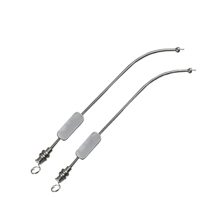 Tube d'aspiration de sinus en gros 2 Pcs Tube d'aspiration cardiaque en acier métallique de finition de Dall pour l'usage médical d'hôpital - Product Image 2