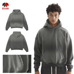 เสื้อมีฮู้ดแบบสวมหัวผ้าฟลีซของผู้ชายผ้าฝ้ายโพลีเอสเตอร์ระบายอากาศได้ดีใส่ลำลองฤดูหนาวพิมพ์ซับลิเมชัน - Product Image 2