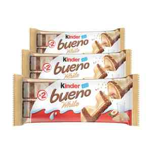 Barres de chocolat blanc Ferrero Kinder Bueno |   Gaufrette croustillante fourrée à la crème de noisettes |   Vente en gros de bonbons et de snacks à l'exportation - Product Image 2