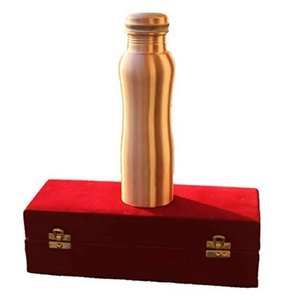 Botella de Agua de Cobre Negro Wave, Recipiente de Cobre Puro para Hidratación, Bebedero de Plástico para Reducir la Ingestión de Azúcar y Mejorar el Disfrute - Product Image 1