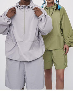 Ensemble de survêtement de sport d'extérieur à séchage rapide, coupe-vent, léger, fin, protection solaire, logo personnalisé pour homme - Product Image 5