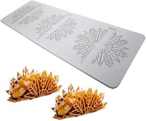 <span class=keywords><strong>Tacos</strong></span> de 3 agujeros, alfombrilla de encaje de silicona, hoja hueca, molde de caramelo, plantilla de decoración de pasteles, artesanía de azúcar, impresión, decoración de pasteles comestibles - Product Image 1