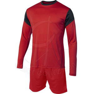 Accepter les étiquettes privées personnalisées nouveau style de gardien de but hommes maillots ensembles pour 100% polyester costume de football contrasté - Product Image 2