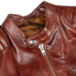 Chaqueta de Invierno de Cuero para Hombre, Estilo Casual Urbano, Cuello Alto, Logotipo Frontal, Resistente al Viento, Personalizable, de Alta Calidad y Ecológica - Product Image 4