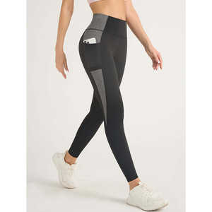 Pantalon de yoga pour femme tendance, couleur unie, pour fitness en extérieur, legging sculptant, effet push-up, contrôle du ventre, respirant - Product Image 4