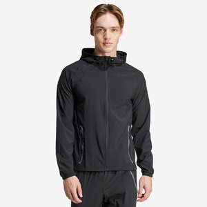 แจ็กเก็ตมีฮู้ดกันลมมีซิปผ้าไนลอนกันลมปรับแต่งได้สำหรับการฝึกซ้อมแบบลำลองมีสไตล์ - Product Image 1