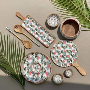 Bandeja de té de madera de alta calidad, bandeja de madera maciza para servir, plato de mesa, plato de almacenamiento de alimentos para aperitivos, bandeja de servicio para el hogar del Hotel - Product Image 2